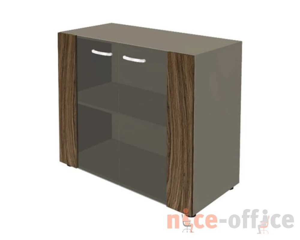 Низкий шкаф со стеклянными фасадами NT-41 New.Tone
