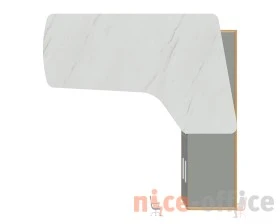 Стол рабочий интегральный с опорной тумбой Rem-209.1R+Rem-34R Remo images