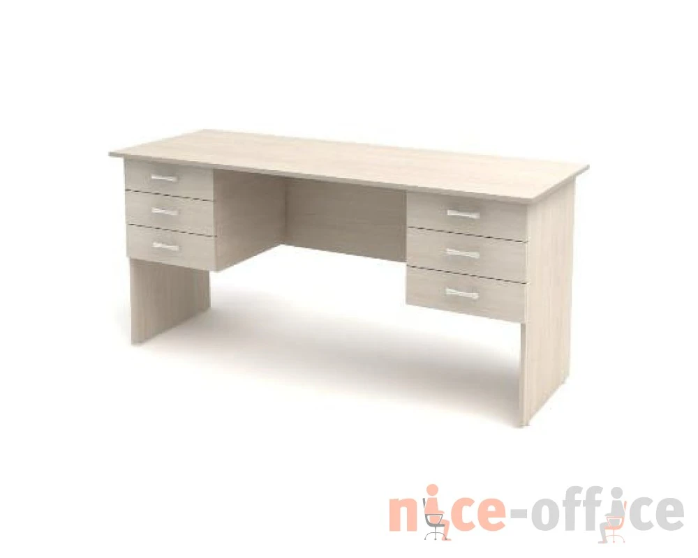 Стол 2-тумбовый 6 ящиков (1600х600х750) СК28 Канц