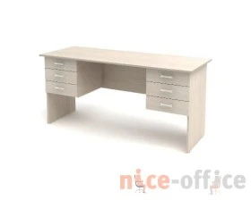 Стол 2-тумбовый 6 ящиков (1600х600х750) СК28 Канц images