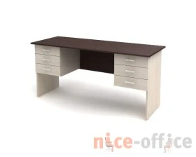 Стол 2-тумбовый 6 ящиков (1600х600х750) СК28 Канц images