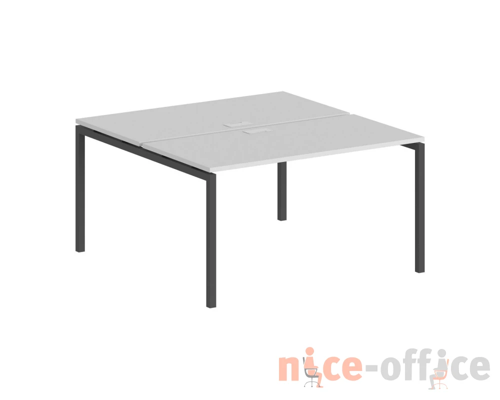 Рабочая станция 1200x1438х750 профиль антрацит: 40x40 Сигма / Sigma Белый