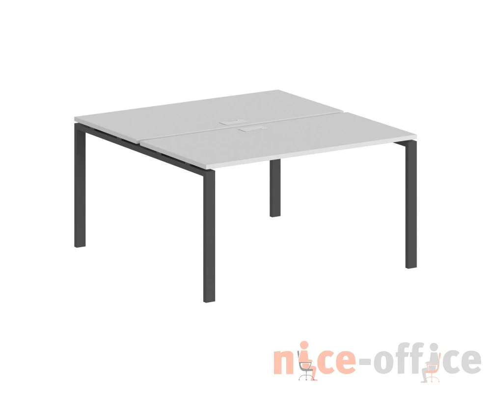 Рабочая станция 1400x1638х750 профиль антрацит: 60x30 Сигма / Sigma Белый