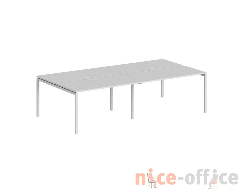 Рабочая станция 2800x1438х750 профиль белый: 40x40 Сигма / Sigma Белый