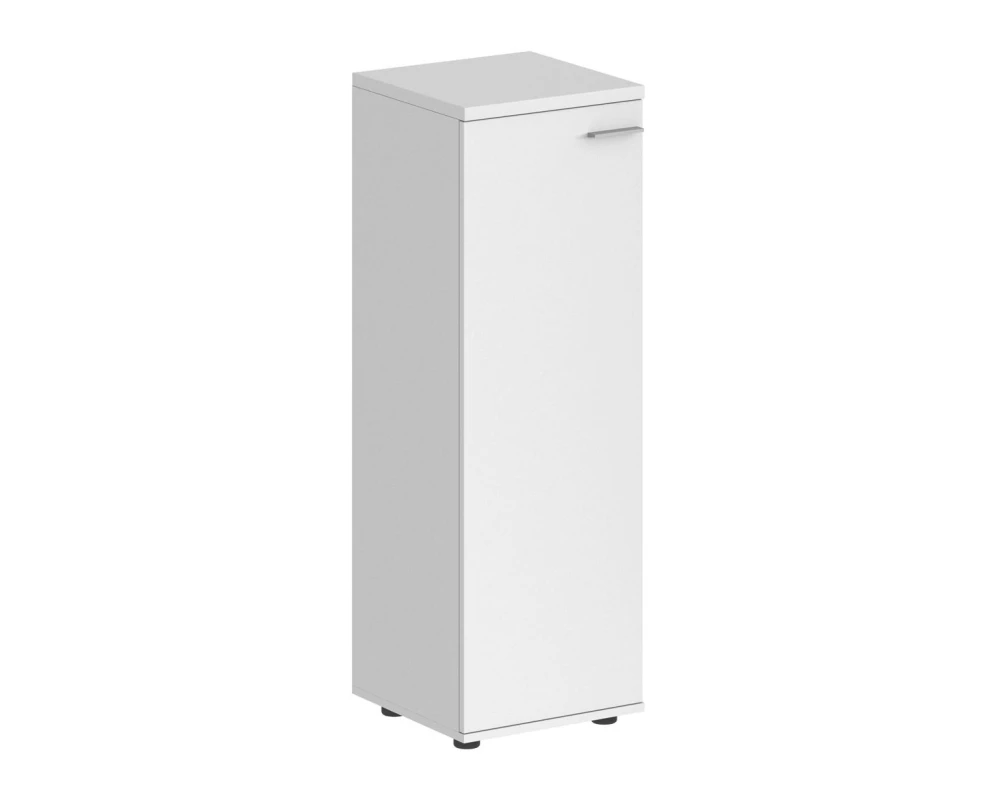 Шкаф средний 400x400x1200, 1 дверный, задняя стенка ЛДСП, левый Сигма / Sigma Белый