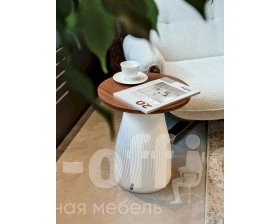 Столик журнальный SHT БАО Орех гварнери/Белый images