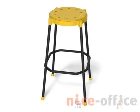 Стул барный SHT-S48 пластиковый Пластик, Желтый/Черный муар images