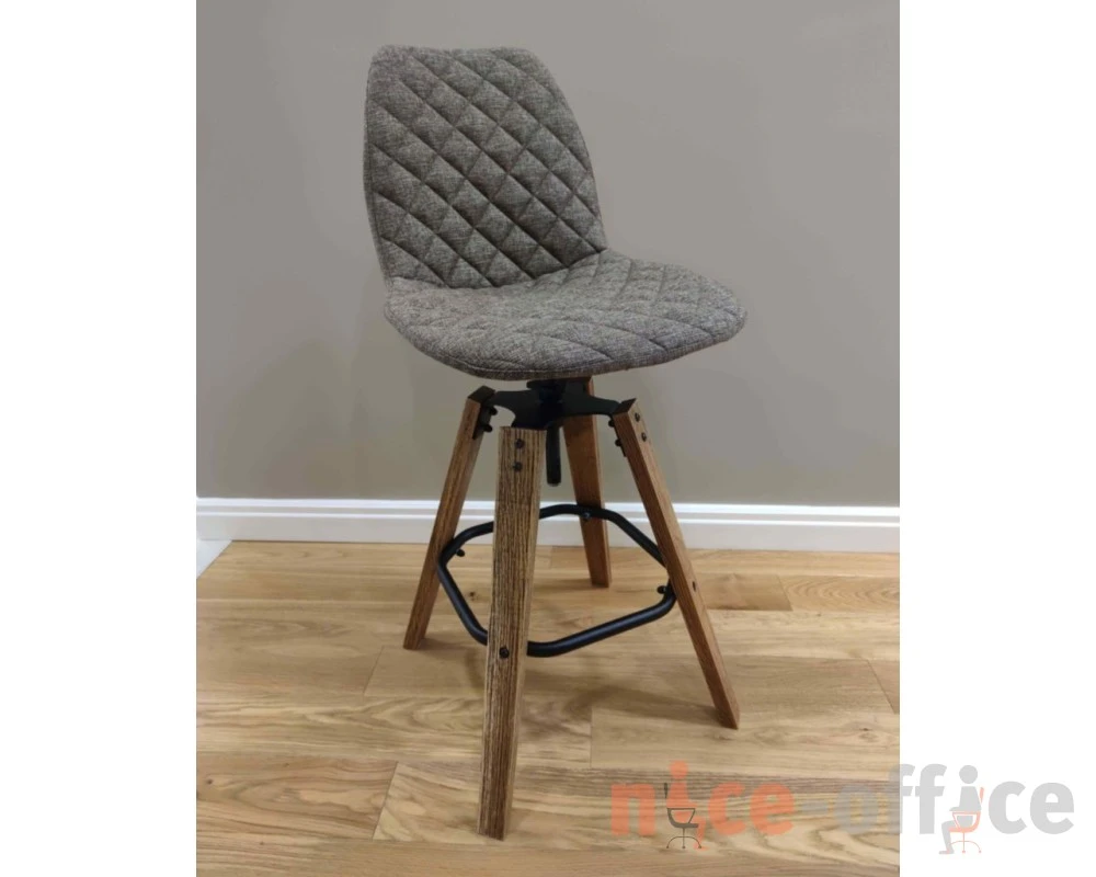 Стул барный SHT-ST29-C12/S93 Ткань, Коричневый сахар/Брашированный коричневый/Черный