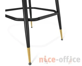 Стул барный SHT-ST35/S148 Велюр, Горчичный/Черный муар/Золото images