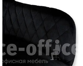 Стул барный SHT-ST38/S65 Велюр, Ночное затмение/Светлый орех images