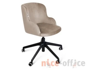 Стул подъемно-поворотный SHT-ST39/S154 Велюр, Латте/Черный images