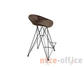 Стул полубарный SHT-ST19-SF1/S66-1 Велюр, Коричневый трюфель/Черный муар images