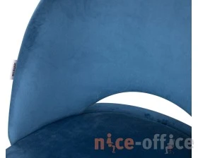 Стул полубарный SHT-ST34/S29-1 Велюр, Тихий океан/Хром лак images