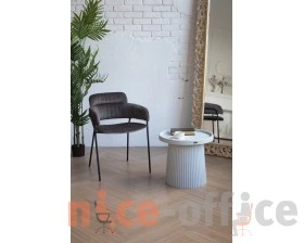 Стул SHT-S143 Велюр, Угольно-серый/Черный муар images