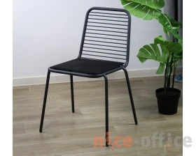 Стул SHT-S153-CN1 Металл/Ткань, Графит муар/Черный images