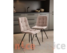 Стул SHT-S217 Велюр, Латте/Черный images