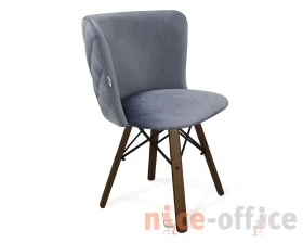 Стул SHT-ST36-3/S70 Велюр, Нейтральный серый/Темный орех/Черный муар images