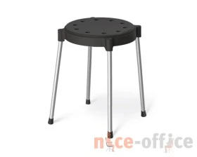 Табурет SHT-S36 Пластик, Черный/Хром лак images