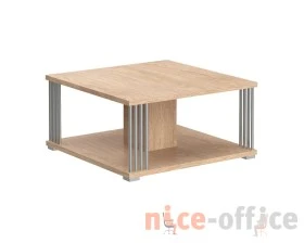 Стол журнальный с металлическими трубками 800х800х400 Кофе / Coffee images