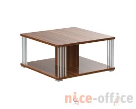Стол журнальный с металлическими трубками 800х800х400 Кофе / Coffee images
