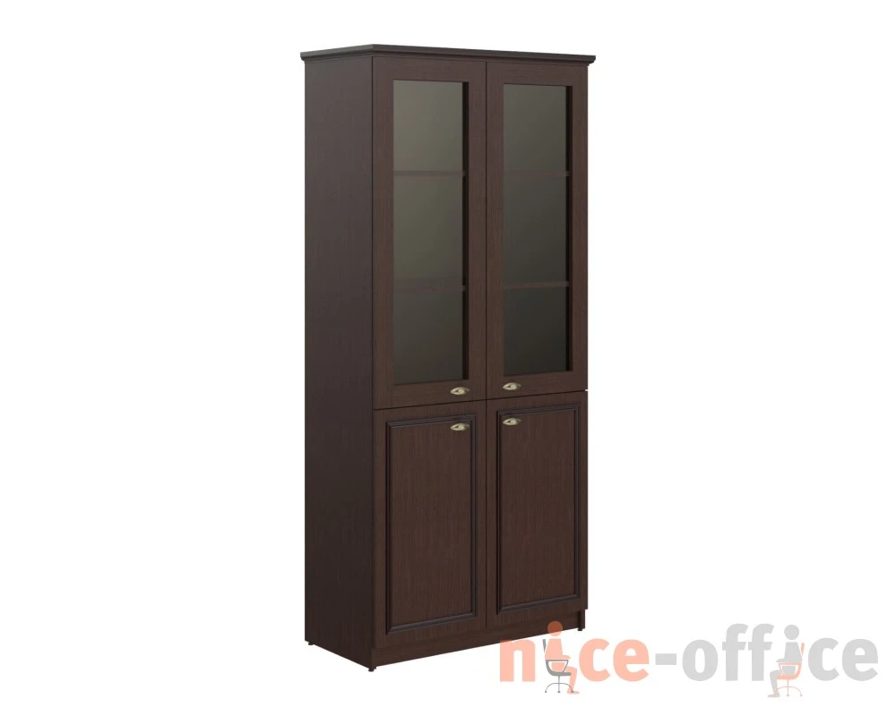 Шкаф с 2 стеклянными дверьми 922х466х2023 Раут / Raut