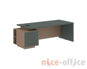 Стол руководителя с тумбой, левый 2200х900х750 Веллион / Velion images