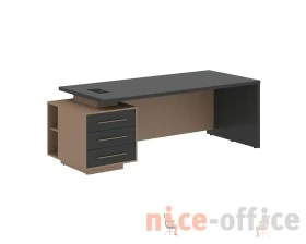 Стол руководителя с тумбой, левый 2200х900х750 Веллион / Velion images