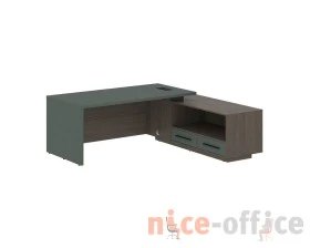 Стол руководителя с тумбой, правый 2100х1900х750 Веллион / Velion images