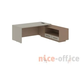 Стол руководителя с тумбой, правый 2100х1900х750 Веллион / Velion images