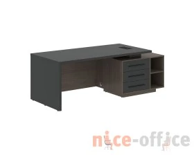 Стол руководителя с тумбой, правый 2100х900х750 Веллион / Velion images