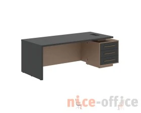 Стол руководителя с тумбой, правый 2200х900х750 Веллион / Velion images