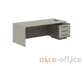 Стол руководителя с тумбой, правый 2200х900х750 Веллион / Velion images